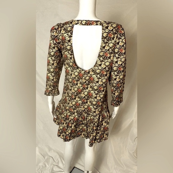 🍂Free People Floral Boho Mini Dress size Medium 🍂 - Picture 9 of 14